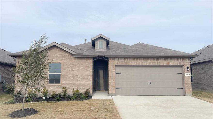 Complete and Move-In Ready!!! Beautiful new D.R. Horton home in the community of Terra Trace, located in the heart of South Fort Worth and Crowley ISD! This beautifully designed single-story Tupelo floorplan Elevation A, offers 3 bedrooms, 2 bathrooms, and a 2-car garage with an open-concept layout that connects the family room, dining area, and kitchen to create a warm and functional living space. The kitchen features quartz countertops, 36” upper cabinets, stainless steel appliances, electric range, stainless steel drop-in sink, a center island, and a walk-in pantry, providing the perfect setup for both daily routines and entertaining. The private primary suite includes an en-suite bath with dual quartz vanities, an oversized shower, and a walk-in closet located off the bathroom. Luxury vinyl plank flooring is installed throughout all main areas and wet zones, and quartz vanity tops are also featured in the secondary bathroom for a consistent upgraded finish. Built with energy-efficient construction and equipped with America’s Smart Home Technology, this home also includes exterior features such as a covered back patio, full sod, sprinkler system, privacy fencing, and landscaping. Future amenities include resort style swimming pool and playgrounds. Easy access to Chisholm Trail Pkwy, 820 and I-20 West, and close proximity to Shops, Dining, Fort Worth Stockyards and Zoo.