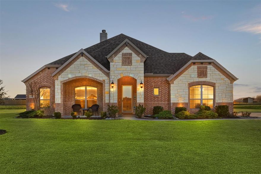 OPEN HOUSE SATURDAY 12-3! Welcome to 421 Evening Fire in Waxahachie — where modern living meets peaceful country charm. Built in 2021 and barely lived in, this 2,488 sq ft home feels practically brand new! Situated on a full 1-acre lot, this thoughtfully designed home offers 3 spacious bedrooms, a dedicated office, and 3 bathrooms — giving you the flexibility to work from home, host guests, or create the perfect flex space to fit your lifestyle. The open-concept layout provides generous living and entertaining space, while the expansive backyard offers endless possibilities — add a pool, shop, outdoor kitchen, or simply enjoy the wide-open Texas sky. And the best part? No city taxes! Enjoy the savings and freedom of country-style living while still being just minutes from everything Waxahachie has to offer. This is the space, condition, and location buyers have been waiting for.