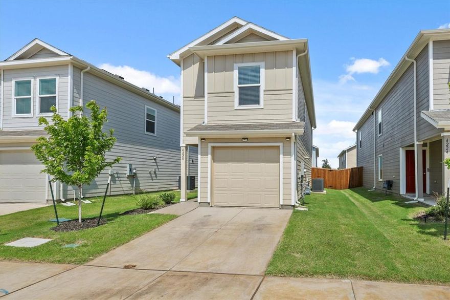 Assumable FHA loan available at an amazing 3.99% interest rate! Welcome to this beautifully designed 2024-built home featuring 3 bedrooms, 2.5 bathrooms, and a modern open-concept layout. The first level offers luxury vinyl flooring, a convenient half bath, and a spacious living area that flows into an L-shaped kitchen with granite countertops, a walk-in pantry, and all appliances included - gas range, microwave, and dishwasher. Upstairs, you’ll find all three bedrooms and two full bathrooms, including a primary ensuite bathroom designed for privacy and convenience. The laundry area is conveniently located on the second level. This home also includes rain gutters, a sprinkler system, and a good-sized backyard perfect for outdoor enjoyment. Located in a vibrant community offering a pool, parks, grilling areas, and a fitness center, and just minutes from US-380, shopping, dining, and everyday conveniences - this home offers modern living in an unbeatable location. Don’t miss out! Schedule your private tour today and see everything this home has to offer.