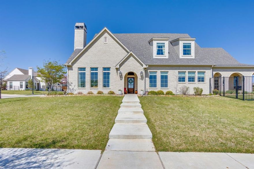 This is a rare opportunity to own a custom build by High Street Homes, designed by Phillips House, with elevated finishes throughout. Set on a quiet street and premium lot, the home offers a sense of space and calm from the moment you arrive.

Inside, the main living area is anchored by vaulted ceilings, custom windows, and an easy flow of natural light. The kitchen is thoughtfully laid out with custom ceiling beams, creating a space that feels both functional and well considered. Each room carries a consistent attention to detail without feeling overdone.

The primary suite is located on the first floor, with double doors that open to a covered porch and easy access to the custom 2024 pool and pergola—creating a natural connection between indoor and outdoor living.

Upstairs, two bedrooms are paired with a second living or game room and full bath, offering a layout that feels intuitive and usable.

All of this is set within the amenities of Walsh, with access to trails, community spaces, and highly regarded Aledo Independent School District, while still offering a convenient drive into Fort Worth.