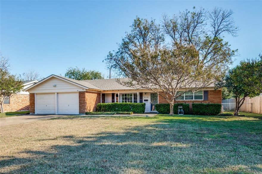 Spectacular updated home on a quarter-acre lot in the desirable neighborhood of Wedgwood in Southwest Fort Worth! Freshly painted inside and out, with an attractive recently-installed roof, this home is in move-in condition! Fortunately, the home has a more traditional floorplan instead of the fading trend of one big open room! Enjoy the large open living & dining or home office space along the front, and the impressive open kitchen, breakfast area & den overlooking the backyard! Lovely updated kitchen cabinets with Corian countertops & stainless appliances including a built-in oven, an electric cooktop & dishwasher - with a breakfast bar to the den. You will love the tall, vaulted beamed ceiling in the den with a large woodburing fireplace. The primary bedroom has closets with custom shelving, and an ensuite bath with shower, a pedestal sink & updated fixtures. The other two bedrooms share a hall bath that is equally as updated but with a deep soaking bathtub! The luxury vinyl plank flooring gives that great wood look but with lasting practicality! the 3 bedrooms have very high-end berber-style carpeting. Just off the kitchen is the laundry room that can accommodate the larger washer & dryer models. Great two-car garage with electric openers. The backyard is massive and has huge trees that have been recently manicured. This home exudes quality!