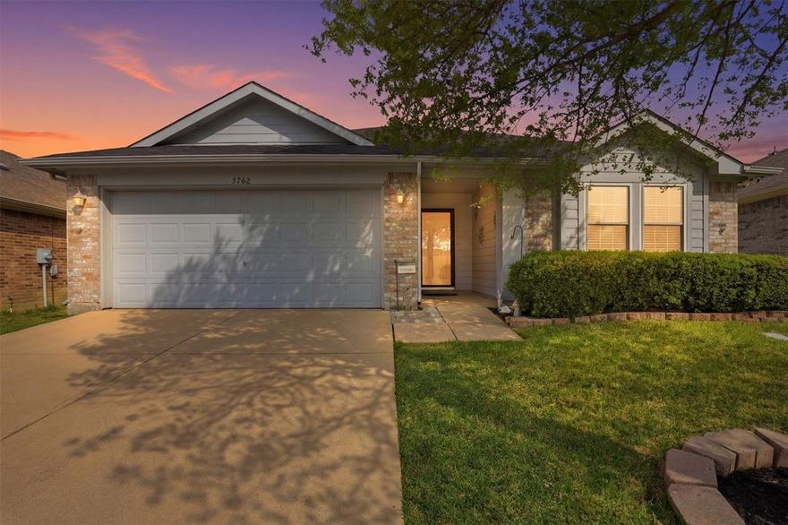 This lovely home is ready for it's next owner!! Across from the elementary school with a large field for a nature-like feel, this house has everything you could need. When entering through a pretty entryway, you enter a large open but cozy living room with a fireplace. Then into an open kitchen with room to cook (with a brand new stove!) and dine. Large laundry and pantry right off the kitchen and a tucked away primary suite for plenty of privacy. The front hallway has two good sized bedrooms, an office, and a shared bath. Great back yard with a covered patio to enjoy on those beautiful Texas mornings and evenings. This house has security cameras already set up to keep an eye on outside visitors. With a new roof and fence in 2019 and new windows in 2022, this home is move-in ready! Come check out this property!