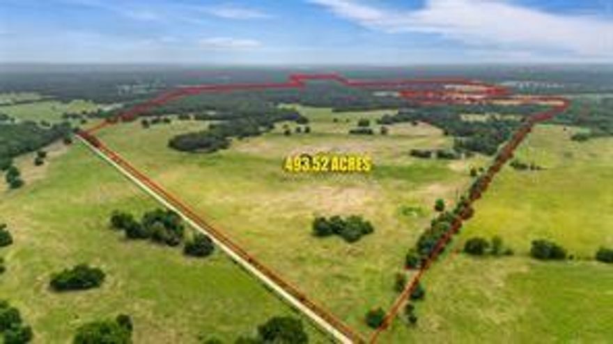 This exceptional 493.520± acre property in Point, Texas, Rains County, offers a rare opportunity for ranching, recreation, or building your dream home in a peaceful, secluded setting. Conveniently located just minutes from Highway 69, the land is fully fenced and cross-fenced, making it ideal for cattle operations. With five ponds scattered throughout the property, there is ample water for livestock and wildlife. The gently rolling terrain features a mix of open pasture and scattered trees, creating a picturesque landscape that is both functional and beautiful. Abundant native wildlife makes this property a haven for hunters or nature enthusiasts. Whether you’re looking for a weekend retreat, a working ranch, or a quiet spot to build your forever home, this versatile property offers endless potential in the heart of East Texas.