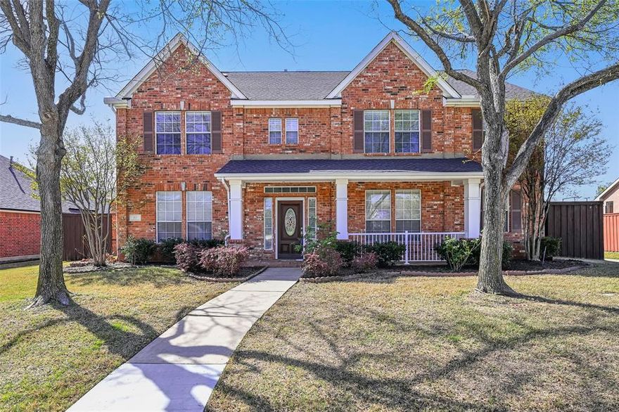 Nestled on a sweeping oversized corner lot, this stunning traditional home offers exceptional privacy, natural beauty & generous space rarely found. Striking two-story brick exterior meets modern curb appeal -where mature trees, clean landscaping & an inviting covered front porch set the perfect welcome-home vibe. Thoughtfully designed for everyday living and effortless entertaining, this magnificent residence features 5 bedrooms, 3 distinct living rooms, 4 full baths & an impressive 3-car garage with extended driveway accommodating 5+ vehicles.
Gleaming hardwood floors and fresh paint flow seamlessly throughout. Entry and kitchen have granite floor tiles. The formal living and dining areas combine into one grand entertaining space, comfortably seating 30 or more guests for holidays & extended family celebrations.
The gourmet kitchen dazzles with granite countertops, stainless steel appliances, captivating backsplash, gas island cooktop with downdraft vent, double ovens, abundant high-quality cabinetry & generous bar seating. Opening beautifully to the bright breakfast area & spacious second living room, both spaces are anchored by a magnificent double-sided gas fireplace that connects warmly to the 3rd extended family room, creating an unmatched entertaining flow perfect for large gatherings.
A first-floor bedroom & full bath offer ideal guest suite or home office flexibility. The extended patio invites outdoor entertaining, while a whimsical Hogwarts-inspired hidden room beneath the staircase delights all ages.  
Upstairs, the expansive primary suite features dual vanities, an oversized walk-in closet & serene sitting area. Three additional bedrooms each offer ensuite baths & generous closets. A massive bonus room is perfect for media or gaming.  
Single-family owned with quality upgrades throughout. Top-rated Coppell ISD, minutes from Hwy 121, 635, DFW Airport, premier shopping, dining. Come see this Gem of a home. Offers due by 4:00PM CT on Mar 25, 2026.