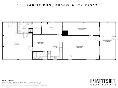Tiny photo for 181 Rabbit Run, Tuscola, TX 79562 (MLS # 21055027)