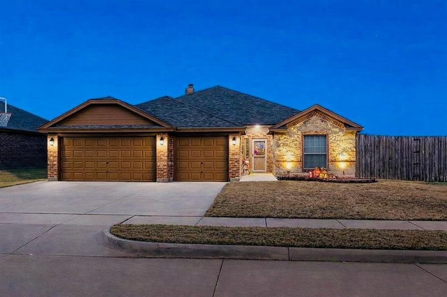 Price Improvement Motivated Seller
 Well-maintained 4-bedroom home with a 3-car garage on a spacious corner lot in the desirable Cooper Valley subdivision in Joshua, TX. Conveniently located near schools in highly regarded Joshua ISD.
The functional floor plan offers a private fourth bedroom with a full bathroom, ideal for guests, multigenerational living, or a home office. The main living area features durable stamped interior concrete flooring and a cozy wood-burning fireplace, adding both charm and comfort.
Additional highlights include an above-ground pool with professional seasonal maintenance and solar panels providing long-term energy efficiency. The stamped concrete flooring throughout the living room, kitchen, and hallways functions as passive thermal mass, offering warmth in winter and a cooler feel in summer.
Located in a quiet, established neighborhood with sidewalk-lined streets and mature trees. Walking distance to elementary and high schools, and just minutes from shopping, dining, and everyday conveniences. A versatile home in a sought-after community, schedule your showing today.
