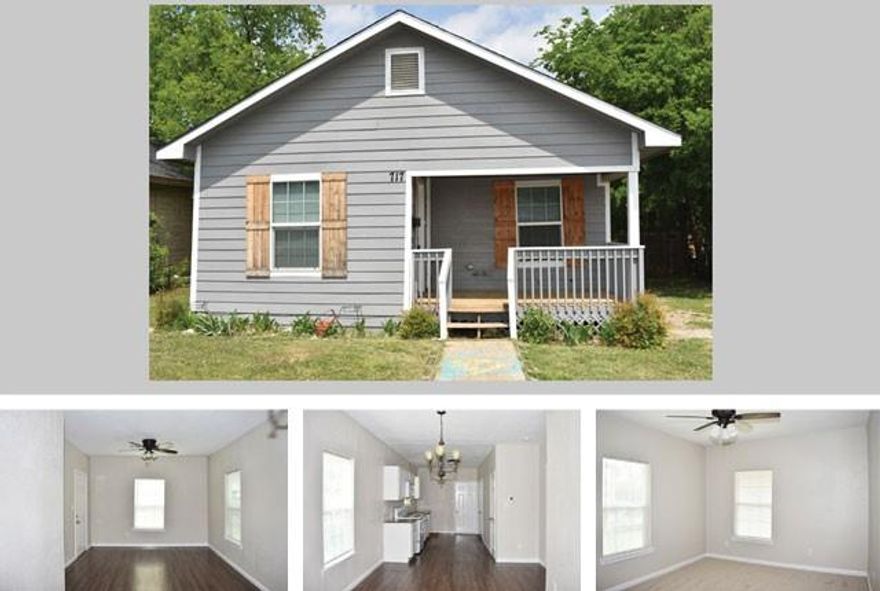 Property available 5-31-23. Adorable Cottage Style 2-1 home with recent updates including newer appliances, new blinds, great wood look laminate flooring and more! Entry opens to a spacious 17x11 family room. Designated dining area showcases a lovely chandelier. Nice kitchen offers crisp white cabinetry, pretty granite counters, a built-in microwave and a classic white subway backsplash! Great covered front and back porches, sizable bedrooms, cute bath, neutral colors, full size utility and a huge backyard for playtime or entertaining. Two small pets considered. Tenant Benefits Package (TBP) required. TBP information can be found on our website.