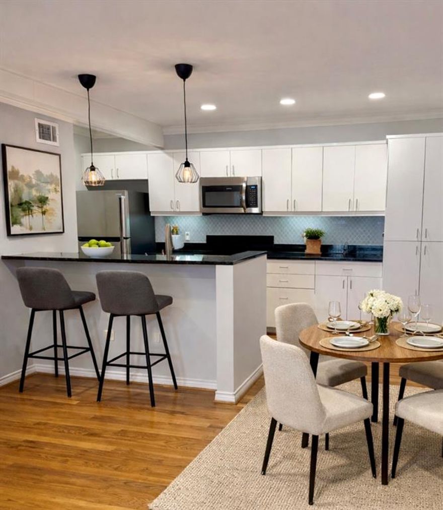 Beautifully updated and truly move-in ready, this 2-bedroom, 1.5-bath condo features a functional open floor plan in one of Dallas’s most desirable and walkable neighborhoods. Just steps from the Katy Trail, Cole Park, the Clifton Club, West Village, and Knox-Henderson, the best of the city is right outside your door. Natural light fills the main living area, highlighted by hardwood floors and modern finishes. The open kitchen offers granite countertops, stainless steel appliances, and plenty of room to cook and entertain. Upstairs are two generous bedrooms with a shared full bath, along with a conveniently located stackable washer and dryer. Recent updates include updated exterior windows, recessed lighting, and new carpet throughout the second level, refreshed kitchen backsplash and paint.