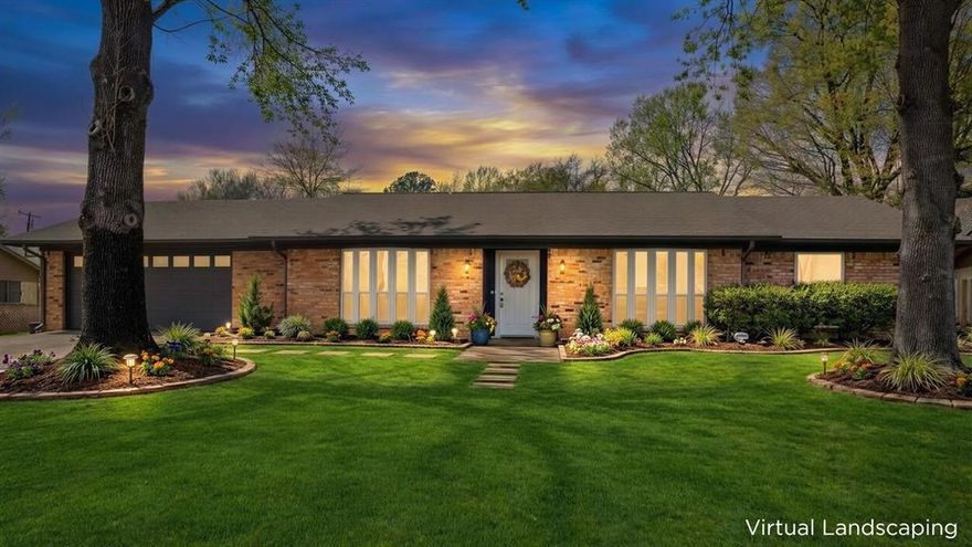 Just in time for SUMMER! This one is ready for it all! The layout offers generously sized rooms, a true split floor plan, a dedicated utility room off the garage, and a convenient wet bar that makes hosting friends feel effortless. An inviting brick fireplace anchors the living room, creating the perfect spot for movie nights, blanket forts, and fun summer days! The primary suite includes his-and-hers closets, designed for both comfort and practicality. The kitchen and breakfast nook overlook the sparkling 10-foot-deep pool—so you can cook, sip, or supervise swim time with ease. Step outside to a covered patio, privacy fencing, and an electricity-powered storage shed or pool room that’s perfect for tools, toys, and backyard gear. You will love the interior AND the exterior brings even more to love for the entertaining family, with updated windows, gutters, gorgeous mature trees in the front; and a fully privacy-fenced backyard retreat centered around an incredible in-ground pool. The elevated pool placement was extra thoughtful for pool safety and leaves plenty of open yard space for a trampoline, swing set, or impromptu soccer games. With 4 full bedrooms, 2 full baths with Jack n Jill vanities for the kids, and a flexible formal dining room that easily doubles as an office, playroom, or homework hub, there’s a space for everyone. And for young families, the location is a highlight—easy I-30 access AND just a short walk to the new, highly rated RJ Elementary making school-day routines a breeze! Blending comfort, fun, and everyday ease, this home is where luxury meets practicality in the best possible way. Ready to welcome your next chapter—and all the memories that come with it! Let's go swimming ANY TIME you want in your new home!