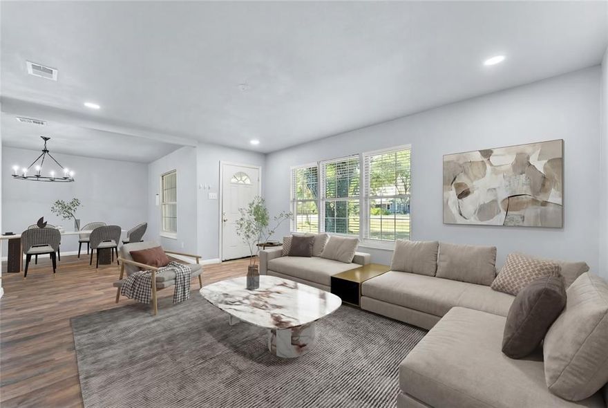 Beautifully renovated 3 bedroom 1.5 bedroom home on a CORNER LOT. Home has attached 2 car garage, large front and backyard with covered porch in the front with lots of shade providing trees,  and large eat in kitchen in addition to a formal dining room and insulated windows. 

Have the best of both worlds with the small town feel while being a short drive from the DFW area ...don't miss out!