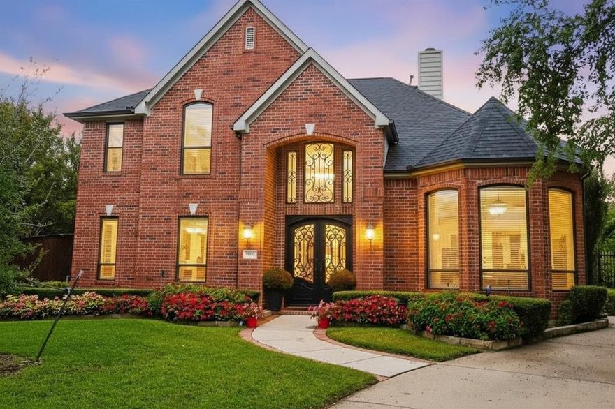 Beautiful two-story home nestled on a quiet cul-de-sac in Bedford, just minutes from popular restaurants, shopping, and everyday conveniences.  Situated on an expansive lot of over half an acre, this property offers privacy, space, and exceptional indoor-outdoor living. The thoughtfully designed floor plan features three spacious living areas, ideal for both sophisticated entertaining and comfortable daily living.  Natural light flows throughout the home, enhancing the warm and inviting atmosphere. Designed with a multi-generational suite that offers a blend of privacy with is own living space, full bath, and bedroom. It allows a rare blend of privacy, connection, and elevated comfort for the entire family. Step outside to your private backyard retreat, complete with an outdoor kitchen, covered patio, sparkling pool, and an elevated deck overlooking the grounds--perfect for hosting unforgettable gatherings or enjoying quiet evenings at home. The owners have put over $130K in UPGRADES in the last couple of years including roof, exterior paint, pool decking, pool equipment, hardwood floors, smoke and CO2 alarms, and windows with a transferable lifetime warranty. This home combines a prime location with generous living spaces and resort-style amenities, offering a rare opportunity in the heart of the Dallas-Fort Worth area.