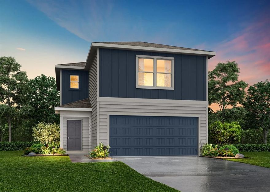MLS# 21248984 - Built by NHC - Aug 2026 completion! ~ Model 1600-2 B1 - Glacier  The Glacier Plan from our Freedom Series is a thoughtfully designed 2-story home offering 3 bedrooms, 2.5 bathrooms, and 1,600 square feet of living space, complete with a 2-car garage.  As you step inside, you’ll pass the staircase to the upper level before arriving at the bright and open family room. This inviting space flows seamlessly into the kitchen and dining area, creating the perfect setting for family time or entertainment. A convenient half bathroom is located just off the kitchen for easy access.  The upper level is designed for relaxation and privacy, featuring a spacious primary suite with a walk-in closet and a private bathroom. Two secondary bedrooms, a full bathroom, and a laundry room complete this level. A large loft provides additional living space, ideal for a playroom, media area, or home office.
