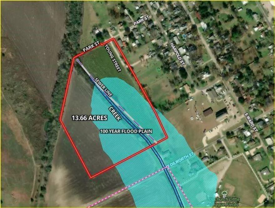 This is a unique opportunity to acquire in-town acreage with flexibility, long-term upside, and convenient access to major highways. Buyer to verify zoning, development options, and permitted uses with the City of Italy. 13.66± acres located within the city limits of Italy, Texas, just off I-35E and approximately one hour from Dallas. This mostly open tract features gently rolling farmland, a creek, and many trees, offering both usability and natural character. The property is currently under an agricultural tax exemption and is zoned Agricultural, allowing for livestock, with city water and sewer available at the road—a rare combination for acreage of this size inside city limits. With its location, access to utilities, and favorable layout, the property presents multiple possibilities, including a private estate, small ranch, or future subdivision development. While a portion of the land lies within the 100-year floodplain, there remains ample high ground suitable for one or more building sites.