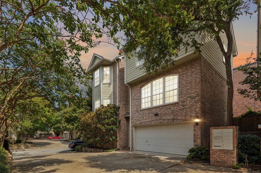 Sophisticated tri-level, detached end-unit townhome offers exceptional privacy with no shared walls in an intimate, town-home community. This residence features three spacious bedrooms and three full baths, thoughtfully designed for both comfort and style. Crown molding, gleaming hardwood floors, and plush carpeting add warmth and refinement throughout. The updated kitchen impresses with granite countertops, stainless steel appliances, a gas cooktop, and a generous pantry, ideal for any home chef. Enjoy the convenience of being in the heart of Oak Lawn and Turtle Creek, with trendy restaurants, upscale shopping, and the scenic Katy Trail all just moments away. Blending timeless design with urban sophistication, this rare detached townhome captures the best of city living in one of Dallas’s most coveted neighborhoods. Additional highlights include a 2-car attached garage and a fenced patio.