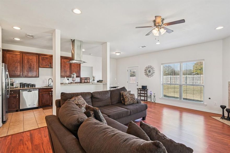 Move in Ready........ Built in 2016, it features a bright and open concept layout with 9-foot ceilings, 3 spacious bedrooms, 2 full baths, and a versatile  
Office- Flex Space that is perfect for working from home, hobbies, or a 4th Bedroom.  The Primary Bedroom is Split from the Secondary Bedrooms.   The kitchen is beautifully appointed with granite countertops, abundant cabinetry, and a great Open flow for entertaining. Situated on a corner lot, this property offers an oversized, fully fenced backyard—nearly a quarter of an acre—providing plenty of space for pets, play, gardens, or outdoor entertaining.
Conveniently located near major roadways, shopping, and restaurants, this home combines modern comfort with everyday convenience.
This home is the one you have been looking for!