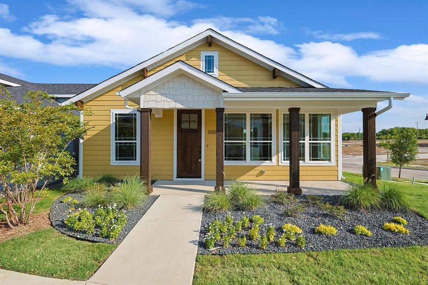 Welcome to The Cottages on Cantrell!!! This corner lot, 3 bedroom 2 bathroom Cottage is gorgeous inside and out. Outside has a lovely yellow color on the home with fully landscaped yard. Hand scraped hardwood floors in home as well as lush carpets in bedrooms. Beautiful Granite countertops in kitchen with an amazing wall of cabinets for ample storage! Lots of windows to bring in natural light. Ceiling fan in every bedroom as well as living room will keep you cool in the summer. Fully fenced back yard too for privacy! Home is part of a pod that consists of 9 homes as well as a shared Carriage house at the end of the pod that can be used for gatherings by the residents of the pod. Carriage house also has full kitchen, gathering area, bathroom and storage space. HOA also has worry free maintenance of grass front and back, dog park, a resident only gym with equipment and yoga studio, walking trails and use of walking bridge that will take you to a city park!!!