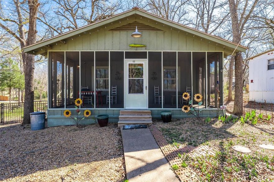 Charming lake cottage with scenic water views. This stunning lake cottage has an open floor plan perfect for entertaining and family gatherings. Features include modern kitchen with stainless steel appliances, 5 burner gas stove and quartz countertops, wood burning fireplace for cozy evenings. This home is situated on 3 beautiful, treed lots with large deck for outdoor entertaining and relaxation. Outdoor storage building for all of your outdoor gear and equipment. Property also includes a boat slip for only $200 annually, providing easy access to Cedar Creek Lake.