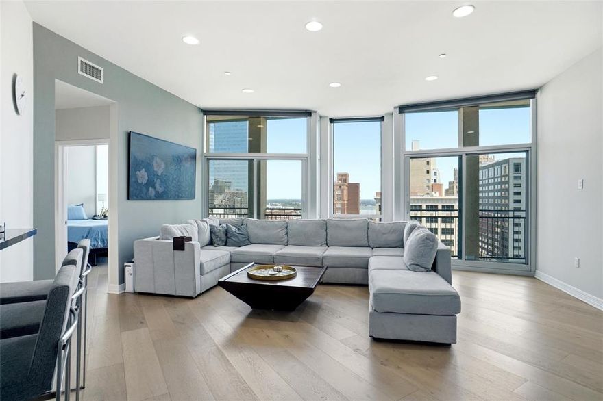 Experience the lifestyle of luxury, high rise, urban living with sweeping views of downtown Fort Worth.  This freshly remodeled, luxurious, two bedroom, two bath, one living area condominum is perfect for entertaining or a quite, romantic evening at home.  The open concept floor plan has floor to ceiling tented full glass windows in all rooms with electronic shades that can be controlled through an ap on your cell phone. The unit is enhanced with custom wood and tile flooring throughout, custom closet systems, granite countertops, ample cabinet space, stainless steel appliances, recently painted cabinets, walls and trim and two balconies.  The unit comes with a deeded parking space in the Tower garage with gated security and enclosed private residence access to the building. Other amenities include 24-hour concierge service, an outdoor pool, spa, putting green, grills, terrace dining, fire pit, and dog park.  Indoor fitness facility and social gathering facility is also included. 

Located in the heart of downtown Fort Worth, this address places you within steps of world class dining, shopping, the vibrant Sundance Square and the world renowned Bass Performance Hall.  It also has easy accessibility to the Trinity walking and biking trails and is less than 15 mintues from the Arts District, Dickies Arena, the Fort Worth Zoo and Texas Christian University.