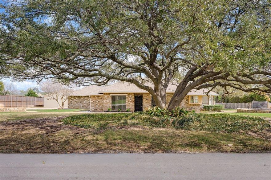 Country living without the commute! Welcome to this charming single-story ranch-style home nestled on one acre, offering the perfect blend of comfort and outdoor living. Inside, the home features fresh paint, neutral tones, and abundant natural light throughout. The spacious living room showcases built-in shelving, and a beautiful stone fireplace with hearth, giving the space warmth and character. The kitchen offers quartz countertops, stainless steel appliances, ample cabinetry, and opens to the breakfast area highlighted by a built-in china cabinet. The primary suite is a peaceful retreat with direct patio access, a spa-like bath featuring a large shower, standalone tub, dual sinks, and two closets. The backyard truly shines with a covered patio, pool, and spa, creating your own private outdoor oasis ideal for relaxing or entertaining. Car enthusiasts, hobbyists, or those needing extra space will appreciate the attached two-car garage plus an additional detached three-car garage with electricity, perfect for extra parking, storage, or a workshop. NO HOA!!!