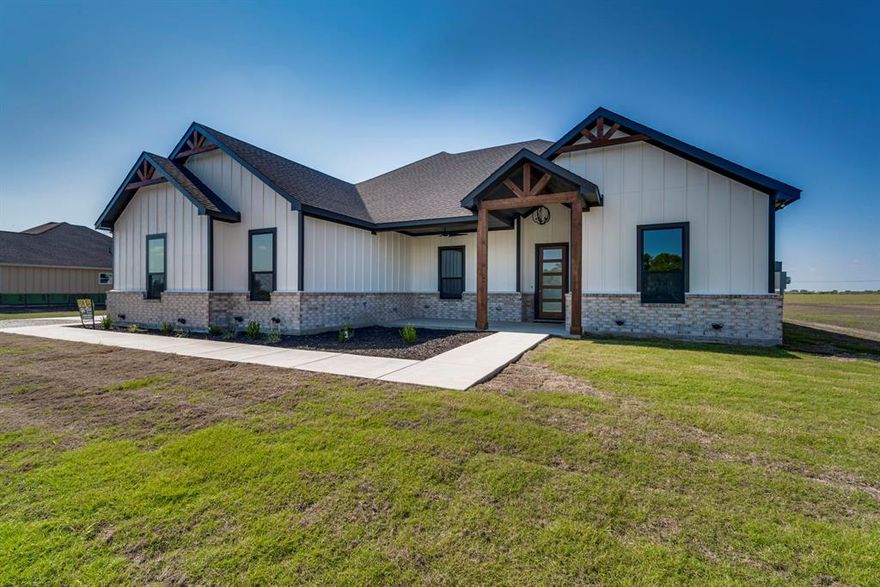 Back on Market due to buyer financing. Talk about enjoying sunrise & sunset views!!! This new build home features 2386 sq ft with 4 bedrooms, 2.5 baths with a 2-car garage! Several upgrades from previous buyer in home currently and will remain! This property is conveniently located 25 minutes from downtown Dallas and a quick drive to Waxahachie, Red Oak, & Ennis. Home will feature an open concept with a modern touch for your family to enjoy countless memories. Home is projected to be completed by Oct 2023. This home is outside city limits and no HOA!!! Lightly deed restrictions on the subdivision. Builder reserves the right at any time to modify the plan or specs of the home at his discretion. Pictures are representative of builders past home. GM Concepts LLC is the Builder.