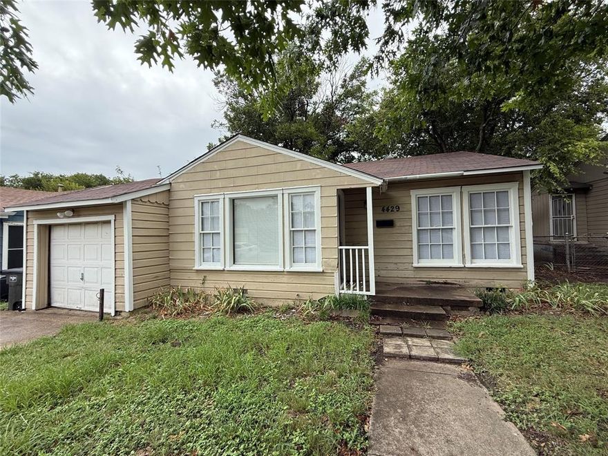 Nestled in Fort Worth’s South Hills neighborhood, this 2-bedroom, 1-bath home combines vintage charm with thoughtful updates. Original hardwood floors, ceramic tile, and an abundance of windows create bright, comfortable interiors. The kitchen offers ample storage and a farmhouse-style sink, while the oversized backyard with fruit trees is ideal for gardening, entertaining, or simply relaxing. Additional highlights include central heating and cooling, a one-car garage, and close proximity to Stephens Park, schools, shopping, and TCU. This property is full of character and opportunity in an unbeatable location.
