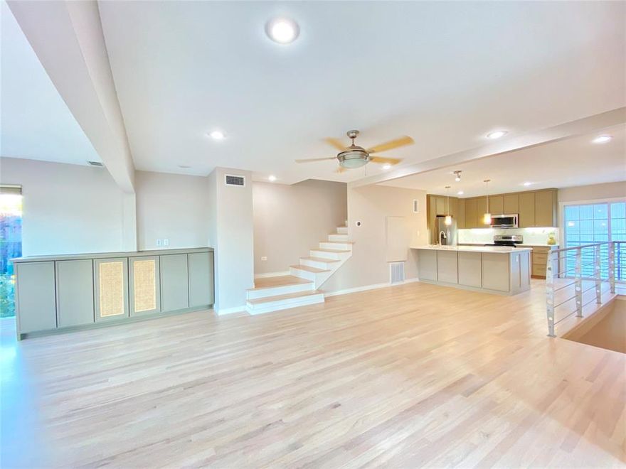 Experience the best of Dallas living in this spacious 2,125 sq. ft. Turtle Creek townhouse. Nestled in a private gated community, this three-level home combines timeless charm with modern comfort and a flexible layout designed for today’s lifestyle—ideal for professionals seeking both function and style.

Inside, you’ll find a surprisingly open and stylish interior with expansive picture windows, abundant natural light, and authentic red oak hardwood floors. The first level offers a welcoming entry with travertine tile, a full-size study perfect for a home office or gym, and a guest suite with direct bath access.

Upstairs, the second level is designed for entertaining and everyday living, with an open-concept kitchen, dining, and living area framed by oversized windows. A gallery-style built-in shelving wall adds character, while the kitchen features quartz countertops, soft-close cabinetry, stainless steel appliances, and a functional prep-and-eat peninsula. Step outside to the private balcony, ideal for morning coffee or evening gatherings.

The third level offers a private retreat, complete with a versatile landing that can serve as a media lounge or second office, an expansive primary suite with multiple closets, and a primary bath with dual vanities and a Jacuzzi soaking tub with jets. A second balcony provides peaceful city views, perfect for a morning reset or sunset wind-down. Two covered parking spaces with electrical outlets and a secure storage closet complete the offering.

This home is ideal for a lock-and-leave lifestyle in one of Dallas’s most sought-after and established neighborhoods. Turtle Creek is known for its lush parks, tree-lined streets, and direct access to the Katy Trail. Its central location places you minutes from Uptown, Downtown, and Dallas’s premier cultural and business districts—offering a lifestyle that balances tranquility with convenience.