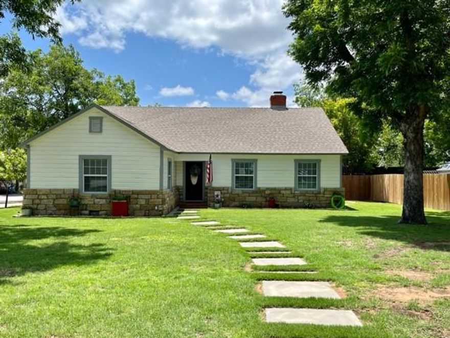 Great Family Home!  This 3 bedroom 3 bath home is located on a large corner lot in a great neighborhood. The home has so much charm and personality. It also has a second living area that could be used as a fourth bedroom.  Other amenities are open kitchen and dining with large open access to front living area; 2 fireplaces; 2 tankless water heaters; central heat and air; replacement windows; updated bathrooms, and sprinkler system in front yard.  Step out back to your very own paradise! Beautiful pool with grill area, lots of patio room for entertaining, manicured lawn with firepit area, storage with electricity and an additional carport.  You will never want to leave home! Call today to view this one of a kind home.