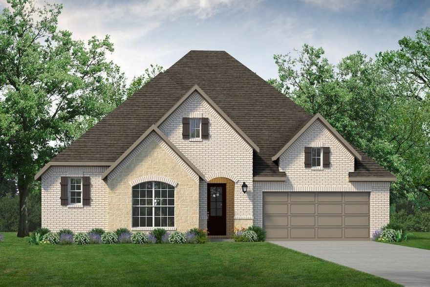 MLS# 20985271 - Built by UnionMain Homes - Ready Now! ~ Discover this stunning single-family residence in the desirable Myrtle Creek subdivision, set to be completed by December 1, 2025. With 2,491 sq. ft. of thoughtfully designed space, this traditional home features 4 spacious primary bedrooms and 3 full bathrooms. The open floorplan is enhanced by an eat-in kitchen with granite counters, a kitchen island, and decorative lighting. Enjoy modern conveniences such as a smart home system, central heating and cooling, and high-speed internet availability.  The exterior boasts a covered patio, private yard, and a landscaped lot complete with a sprinkler system. Located within the Waxahachie ISD, the home is in close proximity to Ray Elementary, Howard Middle School, and Waxahachie High School. Additional highlights include a 2-car garage and energy-efficient features throughout. Don’t miss this opportunity to own a piece of luxury in a vibrant community!