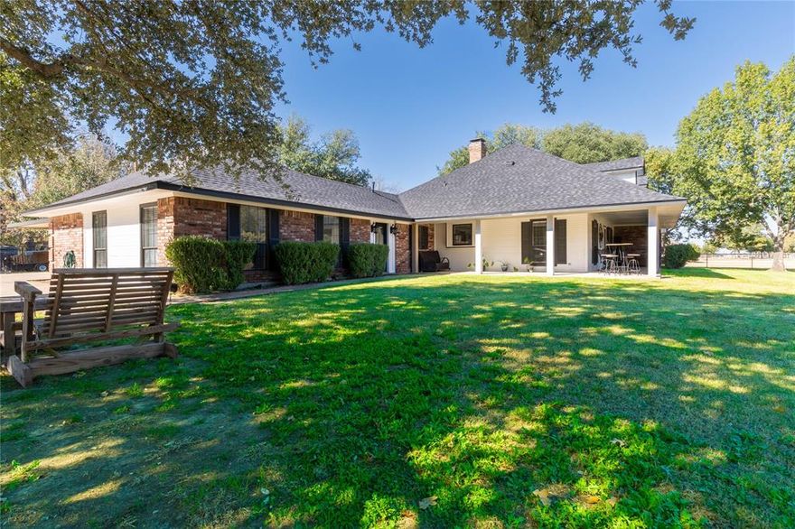 Welcome to 1246 Meadow Way, Terrell, TX a rare opportunity to own a spacious property sitting on 2.98 acres, offering privacy, comfort, and the flexibility to grow, expand or simply enjoy peaceful country living. This home features 5 bedrooms, 3 full bathrooms and 1 half bath, ideal for large families or those needing additional space. The interior showcases ceramic tile flooring throughout, easy to maintain and perfect for high-traffic living, along with elegant quartz countertops that bring a modern and stylish touch to the kitchen and main areas. The home is in impeccable condition, truly move-in ready, and designed for functionality and convenience. One of the most attractive features is the in-law suite, originally a garage conversion, offering a private bedroom, full bathroom, and a small living area. This setup is perfect for extended family, guests, rental potential, a private office, studio, or independent living quarters. It provides flexibility uncommon in most properties, making the home suitable for multi-generational living, home-based work or additional income opportunities. Inside, the home offers spacious common areas filled with natural light, neutral finishes and a layout that flows comfortably for everyday living or entertaining. All bedrooms are well-proportioned, giving options for family needs, guest rooms, playrooms or workspace. The bathrooms have been well maintained, offering comfortable use and practical design. Outdoors, the property delivers what many buyers seek but rarely find nearly 3 acres of open land with mature trees, offering shade, natural beauty and room for vision. There is space for animals, a workshop, RV or boat parking, gardening, outdoor entertaining areas, pool, or even future construction. The land provides privacy and freedom while remaining accessible to nearby services. If you’re seeking land, space, versatility and a home in excellent condition with the opportunity to create more.