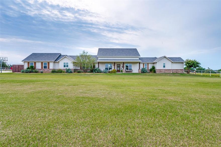 Welcome to your dream retreat in the heart of rapidly growing Aubrey, Texas! This stunning custom home, built in 2018 by Cashion, perfectly blends modern luxury with peaceful country living. Set on a private, gated 1.85-acre lot, there’s plenty of room to bring your horses and enjoy the outdoors—without sacrificing convenience.
Spanning 2,365 square feet, this beautifully crafted home features 3 spacious bedrooms, 2.5 bathrooms, and premium finishes throughout. The open-concept layout seamlessly connects the stylish, functional kitchen to warm and inviting living areas, all centered around a floor-to-ceiling stone wood-burning fireplace—perfect for both everyday living and effortless entertaining.
Step outside to your own backyard oasis, featuring a pergola-covered patio, stone fireplace, and an outdoor entertainment area perfect for relaxing evenings or weekend gatherings.
Additional features include a detached 546 sqft loafing or storage shed, and ample space to roam, garden, or expand.
Don’t miss this rare opportunity to own a peaceful slice of Texas paradise—close to city amenities, yet surrounded by open skies and country charm.
