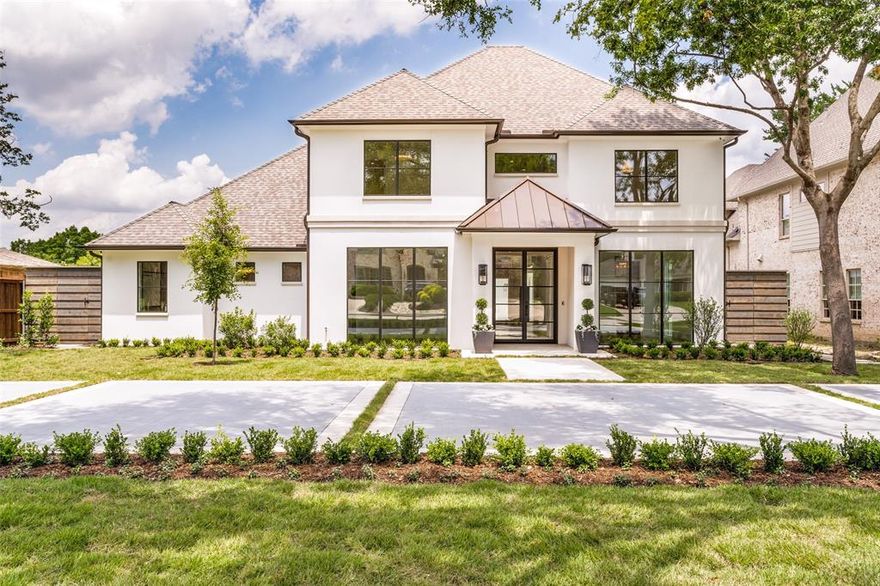 The gorgeous foyer features a herringbone pattern of white oak flooring welcoming you into the luxurious new construction home built by Ellen Grasso & Sons and curated by G-Luxe Designer Homes.  Open great room overlooking the outdoor living area with built-in grill, backyard, pool and spa. The spacious family room is open to the gourmet kitchen with two sinks, double dishwashers, and Thermador appliances and range. Large floor to ceiling windows create natural light throughout. The first floor Primary Suite overlooks the patio and backyard, and features a spacious custom closet and bathroom with a free-standing tub. The study and guest suite are downstairs, 3 additional bedrooms upstairs each offering ensuite bathrooms and walk-in closets, and a bonus room and game-room.

The attention to detail in this home is designed to perfection.

South of I-635, close to shopping, restaurants and private schools. This is a must see!