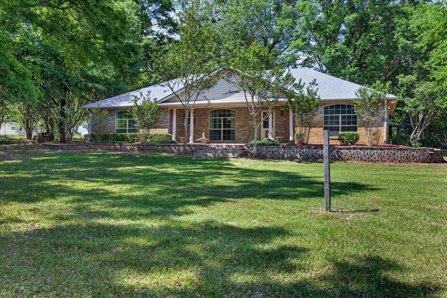 NEW PRICE AND SELLERS ARE MOTIVATED !! Country living at its finest on 9 acres !! Custom Ranch Style Home. 3 bedrooms 2 bath. Primary offers private bath, double vanity, soaking tub, walk-in closet w hidden gun or safe room. 2 guest rooms have great space. Open floor plan. Laundry room w built in cabinets and folding area.  Large Spring Fed Pond. 30 X 50 Shop on slab w 2 roll out doors with shelving and workbench, LED lighting. Screened in Gazebo on slab w electric outlet, cover patio surrounded by the flower garden. Water well for irrigation.  Storm Shelter. Pull through driveway with covered carport. Fenced area allows plenty of space for your furry friends to roam free. Bring your ATVs and 4 wheelers along w your fishing poles to enjoy the rest of the property...making trails and going on an adventures while trying to catch a fish or maybe even two!!! This one checks all the boxes if you are looking for space...privacy....and a piece of country style living !!! Located minutes from Cedar Creek Lake ....Pinnacle Golf Club....Dining and Entertainment !!! On a dead end road, No drive thru traffic to worry about !! Come tour this one today !!