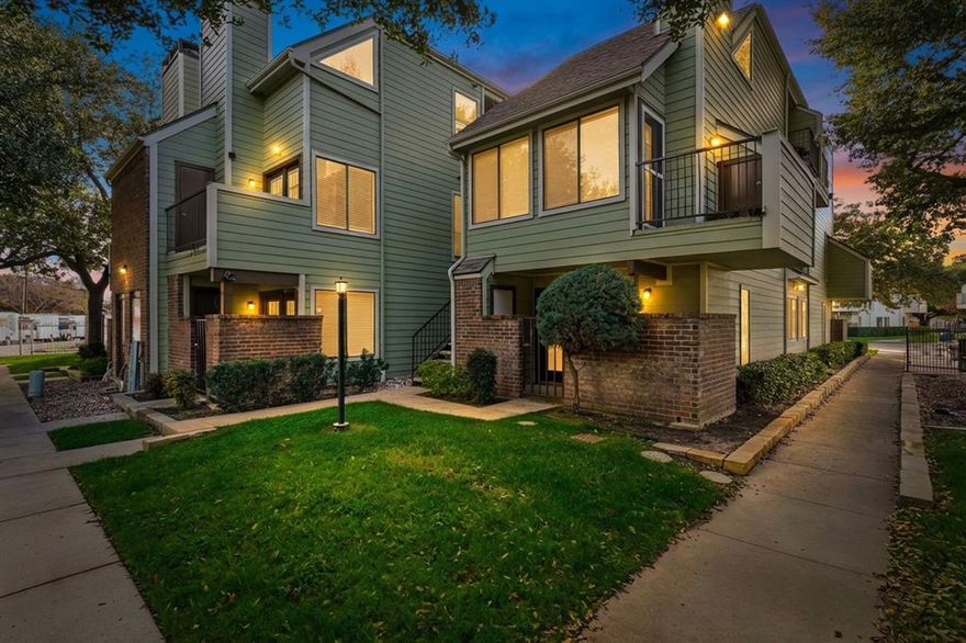 Fresh, bright, and move-in ready!! This stylish condo blends comfort with convenience. The remodeled kitchen shines with quartz countertops, a new designer backsplash, and stainless steel appliances. Enjoy new flooring throughout, and an updated bath showcasing an oversized walk-in shower. A stacked washer and dryer is cleverly tucked away for easy access. Soaring vaulted ceilings and a cozy wood-burning fireplace anchor the living area, while French doors open to a private balcony with extra storage—perfect for morning coffee or evening unwind. Upstairs, a versatile flex loft offers endless options: sitting room, library, or home office. Location perfection: 7 minute drive to downtown, and minutes to premier shopping and restaurants, plus Fort Worth favorites—the Zoo and Botanical Gardens—with quick access to major corridors, TCU and the Fort Worth hospital district.  Home is also currently available to rent.