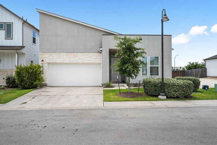 Located in the desirable Round Rock area, 17308 Monastrell is a truly charming home that combines comfort, functionality, and low maintenance living.  This 3-bedroom, 2.5 bath home features a bright, open floor plan that flows effortlessly, creating a warm and inviting space ideal for both everyday living and entertaining.  The layout maximizes natural light and offers a modern yet cozy feel throughout.  As an added bonus, the HOA maintains the front yard, allowing you to enjoy great curb appeal without the upkeep.  This home is a perfect fit for buyers seeking style and convenience, and ease in a well-kept community.