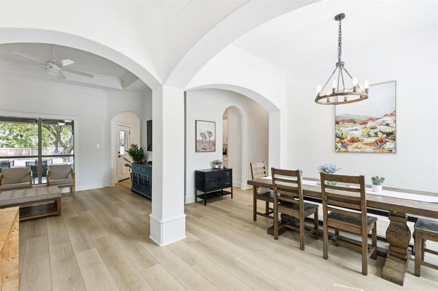 Life in Heath offers something many buyers are searching for but rarely find: space, quiet, and proximity to the lake-without sacrificing access to the city. Situated just minutes from Lake Ray Hubbard and the waterfront restaurants and entertainment at The Harbor in Rockwall, this home places you right in the heart of one of the area’s most desirable lakeside communities.

With easy access to Interstate 30 and Highway 66, commuting into Dallas is simple. Families also benefit from being part of highly regarded Rockwall ISD, known for strong academics, athletics, and fine arts programs.

Inside, the home welcomes you with bright, open living spaces and soaring ceilings. Two separate living areas provide flexibility for gathering, relaxing, or creating a dedicated workspace or playroom. The updated kitchen with crisp white cabinetry and sleek countertops sits at the center of it all-perfect for everything from quick mornings to hosting friends and family.

The primary suite offers a peaceful retreat with tray ceilings, generous windows, and a spa-inspired bath featuring a soaking tub and walk-in shower.

Step outside and you’ll discover one of the home’s most valuable features: the oversized lot. At nearly .28 acres, the backyard offers significantly more outdoor space than many newer homes in the area. Mature trees provide shade while the covered patio creates a natural extension of the home-ideal for evening dinners, weekend gatherings, or simply enjoying quiet sunset views. A brand-new fence and drip irrigation system make the space both private and easy to maintain.

Add in smart home features, fiber internet for seamless work-from-home days, and the rare opportunity to own in Heath at this price point, and this home delivers a lifestyle that blends comfort, convenience, and value.

Homes offering this much outdoor space, lake proximity, and access to Rockwall ISD at this price are increasingly hard to find-making this one worth buying.