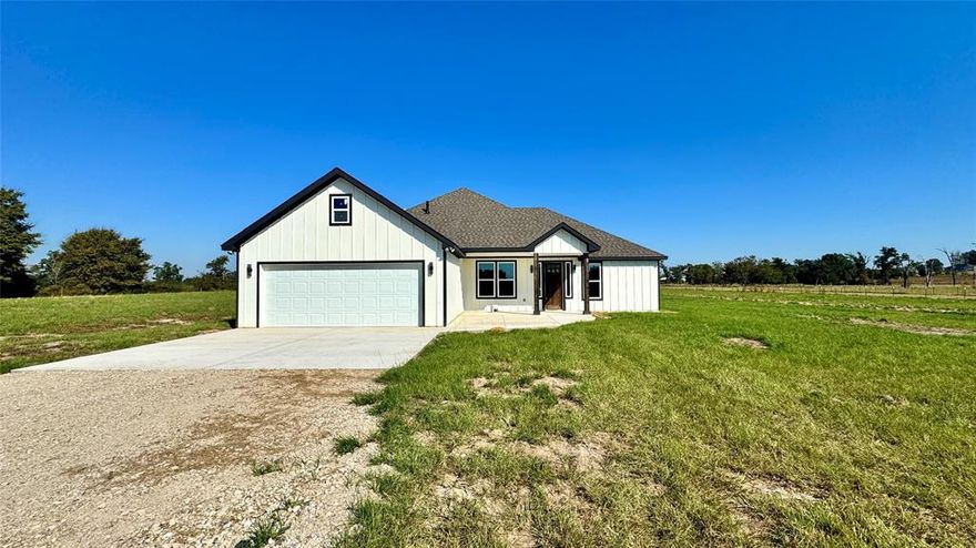 Welcome to your new rural modern farmhouse on 2.9 acres. This home features four bedrooms, three bathrooms, and an open kitchen and living room area with decorative lighting. Conveniently located on FM-1256 this property offers easy access to Interstate 20 and US Highway 175.