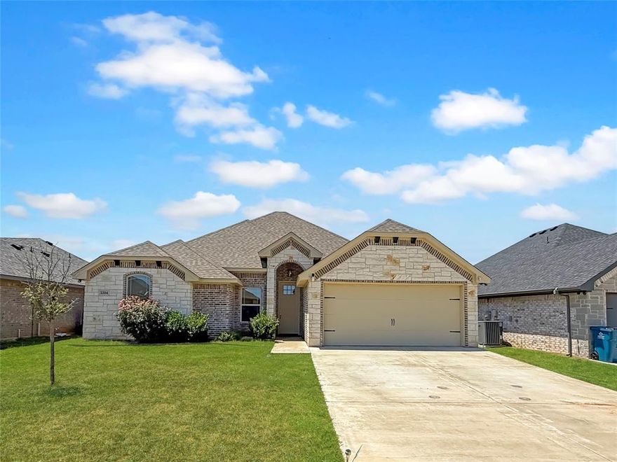 Incredible opportunity to purchase a home built in 2020 with all of the upgrades! This open concept home is nestled in North Granbury and zoned for Acton Elementary. Interior features include tile flooring, granite countertops in the kitchen and bathrooms, stone fireplace and hearth, textured ceiling details in the entryway and master bedroom, spacious laundry room with built in cabinets, split bedroom flooring plan, and a spacious master bathroom with separate shower, garden tub, and walk in closets! Exterior features include tile luxe a spacious backyard, covered back patio, exterior lighting, and stonework. This property is ready for your finishing touches to call it home!