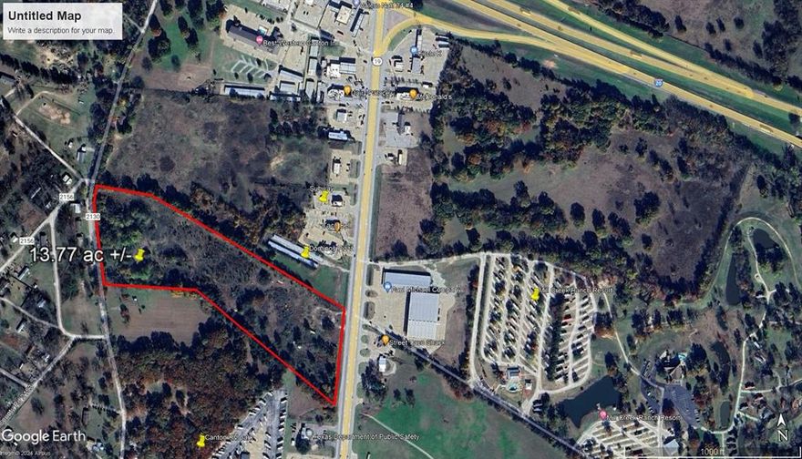 Welcome to THE prime commercial property in Canton, TX, nestled along the bustling Trade Days Boulevard.  This expansive 13+ acre parcel boasts unparalleled visibility for your business and the convenient access to Interstate 20.  It fronts Highway 19 with an access county road on the back. Equipped with essential utilities including a well and electric meter on-site, this property offers a seamless trasition for your business operations. There is currently no zoning or restrictions on this property. Property is now outside city limits, but could be easily annexed if needed and city utilities are available.  This property is located along the commercial corridor between Hwy 64 and I-20.  Neighbors include Dominos, Subway, Taco Bell and the World Famous First Monday Trade Days.