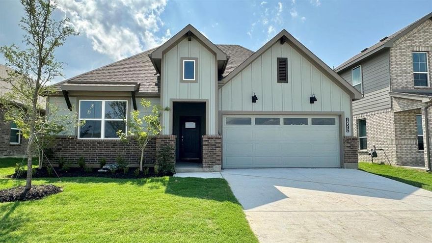 Available for a Quick Move-in! Have a fabulous new construction home built by D.R. Horton, America's Builder since 2002, at Rock Creek Ranch in Fort Worth and Crowley ISD! Offering captivating floor plans packed with a host of included features and high-end finishes designed for every stage of life! Modern open concept single story 4 bedroom, 2.5 bath Kingbird Floorplan-Elevation J. Complete and Move-In Ready! Large Chef's Kitchen with seating Island, Quartz countertops, Pendant lights, abundant Cabinets, tiled Backsplash, built-in stainless-steel Appliances and wide Pantry. Spacious Living and luxurious main Bedroom at the rear of the Home with dual sink Vanity, oversized Shower, Linen Closet and walk-in Closet. Quartz Countertops in Kitchen and vanities in both Baths. Designer Pkg including tiled Entry, Halls, Living, Kitchen and Wet areas plus Home is Connected Smart Home Technology. High-efficiency SEER HVAC System, Tankless Water Heater, covered back Patio, full gutters, front Coach Lights, 6-foot fenced backyard, landscape Pkg with full Sprinkler System and more!  Residents will be able to enjoy future amenities such as a community pool, park-playground, and walking trails, perfect for outdoor activities and relaxation. Situated just two miles from Benbrook Lake, this neighborhood offers easy access to nearby attractions, including shopping centers, Fort Worth landmarks, and educational institutions.