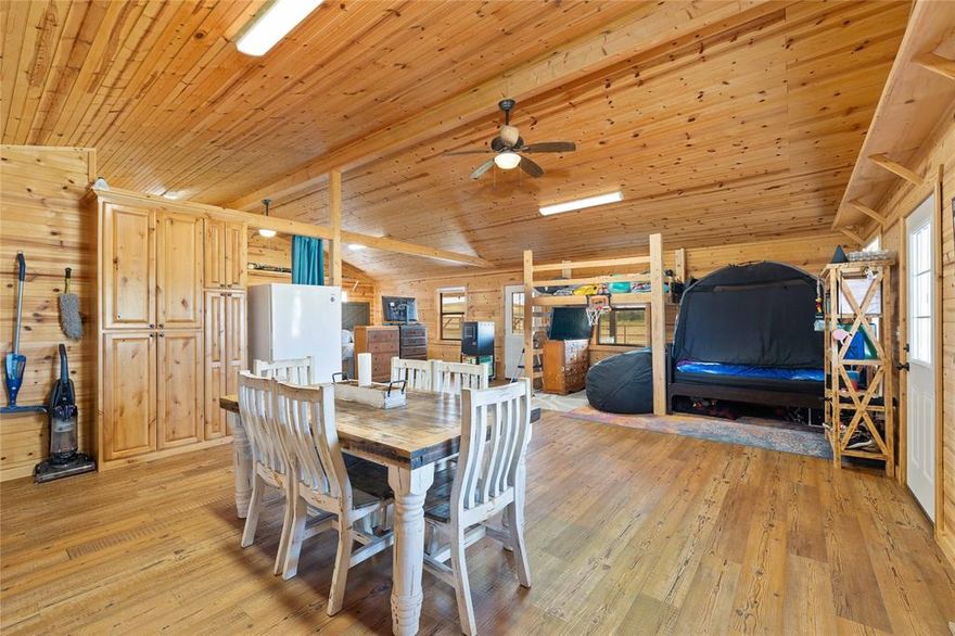 Turnkey homestead on 28.9 acres in Erath County, Texas. Located at 12749 FM 847 just 4 miles east of Dublin and 8 miles southwest of Stephenville, this well improved property offers a functional setup for country living, small scale agriculture, or a weekend retreat.

The property includes a 912 sq ft barndominium built in 2021 with an open living area, kitchen, bathroom, and large closet. Interior features include yellow pine walls, wood look flooring, spray foam insulation, and fiber optic internet. A 560 sq ft covered porch wraps two sides of the home.

Additional improvements include a 3,160 sq ft metal shop with 6 inch concrete slab, two roll-up doors, water and electric installed, and plumbing in place for a future bathroom. The shop also features approximately 400 sq ft of finished upstairs space currently used as an office and game room, with a solar powered mini split AC system and fiber internet. The structure offers potential for conversion to additional living space.

The land is set up for homestead use with a strong 400’ water well with new pump, piping, and softener, a 1,444 sq ft greenhouse with water and misting system, two fenced garden areas, fruit trees, a small vineyard, and a chicken coop. A buried, insulated container provides use as a root cellar or storm shelter.

The acreage is fenced and cross fenced into three paddocks with piped water, suitable for horses or livestock. Additional features include coastal grass pasture, mature hardwoods, a stocked pond with fountain and small structure, and a covered pavilion with concrete slab.

Paved frontage on FM 847 provides easy access. This property offers a well-rounded combination of improvements, utilities, and usable land in a convenient location.