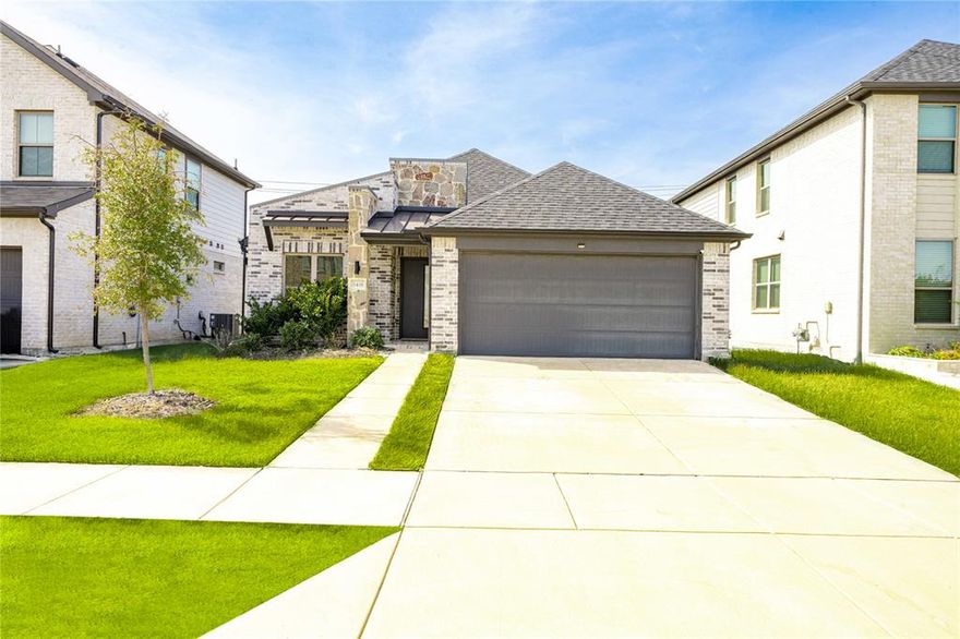 Beautifully maintained 3-bedroom, 2-bath home with a flexible front living space and a layout designed for both comfort and functionality. The versatile flex room at the front of the home is perfect for a home office, formal dining area, playroom, or second living space — offering options to fit your lifestyle.

The open-concept floor plan seamlessly connects the kitchen and main living area, creating an ideal space for everyday living and entertaining. The living room features an electric fireplace that adds warmth and a modern focal point, while large windows bring in natural light and enhance the airy feel throughout.

The kitchen is thoughtfully designed with white cabinetry, modern hardware, sleek appliances, ample counter space, and a convenient layout that keeps you connected to guests and family. Whether preparing weeknight meals or hosting gatherings, this space delivers both style and function.

The private primary suite offers dual sinks, a spacious walk-in closet, and an en-suite bath designed for comfort and ease. Secondary bedrooms are well-sized with generous closet space and convenient access to a full bath.

Step outside to enjoy the covered back patio overlooking a nicely sized backyard — perfect for relaxing evenings, grilling, or entertaining.

Additional highlights include a new roof and a layout that maximizes space and flow. Move-in ready and thoughtfully cared for, this home offers modern finishes and flexible living spaces in a welcoming setting.