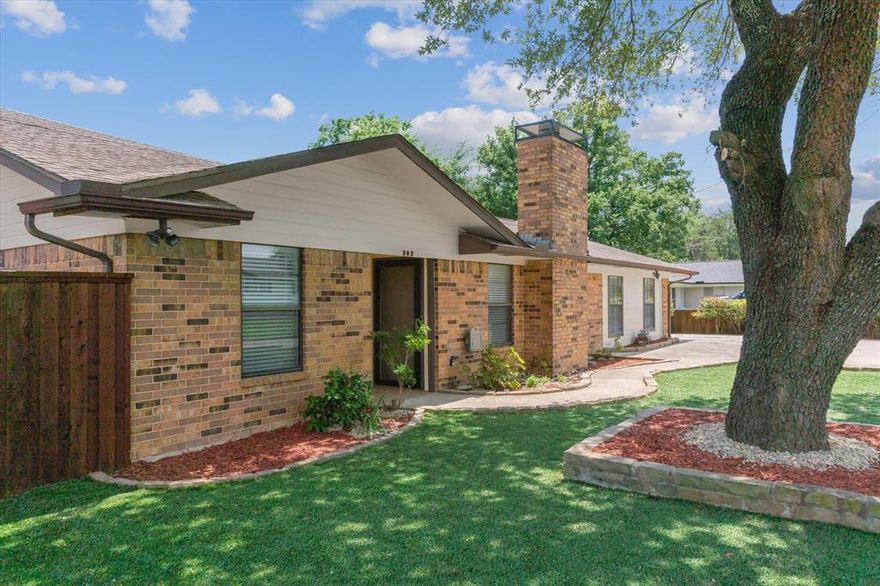 Spacious, clean, and very well maintained, this comfortable home features a beautifully landscaped yard with turf grass, a fenced yard, an inviting back porch, and a storage building. Inside, enjoy a cozy living area with WBFP, a kitchen with custom ash cabinets, island, and a utility room with two nice pantries. Two dining areas. The primary ensuite offers separate vanities, walk-in closets, garden tub and an oversized shower. Includes 2 additional bedrooms plus a huge bonus room upstairs—ideal as a 4th bedroom, game room, homeschool space, or office. Amazing, detached Garage is set up ready to enjoy with all the tool storage and half bath. Conveniently located and move-in ready!