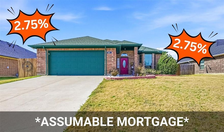 Welcome to your new home! A thoughtfully updated home that blends comfort, care, & real opportunity.
this property offers an assumable mortgage at 2.75% for qualified buyers — a rare opportunity in today’s market that could significantly impact your monthly payment. 

From the moment you arrive, you’ll notice this is a home where the maintenance has been done for you. A new roof (October 2025), fresh fencing (2024), and five recently installed windows create both curb appeal and long-term peace of mind. Inside, natural light fills the living space, enhanced by updated lighting and a refreshed ceiling fan that gives the home a clean, modern feel.

The kitchen has been upgraded with a new sink and garbage disposal, and behind the scenes, the important details have already been handled — updated shut-off valves under sinks, in the utility room, and at exterior water lines, a water heater replaced in December 2021, and a new smoke detector installed in 2024. 

The backyard offers flexibility rarely found at this price point. The side yard can be used as an extended driveway for additional parking or enjoyed as extra green space, complete with a walk path leading to the storage shed — perfect for hobbies, tools, or seasonal storage.

Located in the growing community of Sanger, you’ll enjoy a small-town atmosphere with convenient access to I-35, Denton, and Ray Roberts Lake. It’s the ideal balance of quiet living and everyday convenience.

4016 Windmill Drive is move-in ready and waiting for you! 
Schedule a showing today!

This Property Faces East.