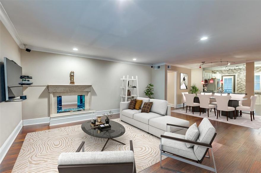 Located in North Dallas, this condo is close to everything!  Walk to Trader Joe's in Preston Hollow Village with many shops, restaurants and services. Easy access to NorthPark Mall, Presbyterian Hospital, Dart Station, 75 and 635.  The community offers access to three resort-like pools, along with spas and grilling areas, perfect for unwinding and socializing! A beautiful light and bright 2 bedroom, 2 full bath, top floor, corner condo! The fully updated kitchen is equipped with stainless steel appliances and lots of cabinet space ensuring both functionality and style. The private master suite encompasses 2 sitting areas, 2 sets of french doors, a spa-like bath with oversized remodeled shower and a generous walk-in closet. The large second bedroom has a walk in closet and is adjacent to a full bath. There is a stacked washer dryer laundry in unit.

Comes with 2 gated parking spots, one covered and one uncovered.
