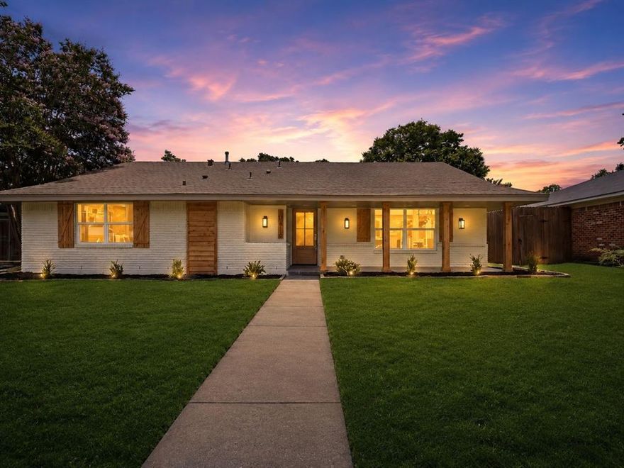 Located in the highly sought after Lake Highlands North neighborhood and zoned to acclaimed Richardson ISD, this beautifully redesigned 3 bedroom, 2 bath home by ZHS offers an exceptional opportunity to own a designer renovated home at a price point rarely available in the area. Combining modern style, thoughtful functionality, and unbeatable convenience, this home is ideal for buyers seeking both comfort and accessibility in one of Dallas’ most established neighborhoods. Inside, the light filled open concept layout showcases clean lines, custom finishes, and seamless living spaces designed for everyday living and entertaining alike. The chef inspired kitchen features quartz countertops, sleek cabinetry, stainless steel appliances, and opens effortlessly to the spacious living and dining areas creating a warm and inviting atmosphere throughout. A dedicated office or flex space provides versatility for working from home, a playroom, or second living area.The private primary suite serves as a relaxing retreat with a spa inspired bathroom and generous closet space. Two additional bedrooms and an updated secondary bath offer flexibility for guests, family, or additional workspace. Step outside to a spacious backyard with endless potential for outdoor entertaining, gardening, pets, or a future pool. Conveniently located with quick access to major highways, White Rock Lake, shopping, dining, and downtown Dallas, this home offers the perfect blend of location, lifestyle, and value in the heart of Lake Highlands.