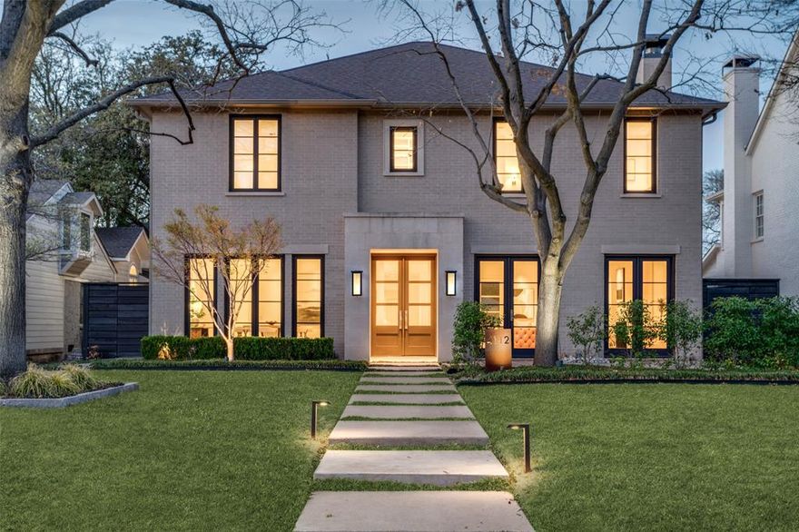 This custom-built home, constructed in 2013 by John Young Construction, features significant 2022 updates, including 5-inch white oak hardwood floors, a remodeled kitchen, and an updated primary bath. Interior Highlights:
Main Level: Open entry leading to a bright dining room and living room with a fireplace and French doors to the patio. The family room features another fireplace, a bar area (ice maker and refrigerator drawers), and access to a covered patio. The kitchen boasts high-end appliances (Subzero fridge, Wolf range and ovens, two Bosch & Miele dishwashers), a large island, a pantry, wine storage, and a banquette with storage. A mudroom with cabinetry, a desk, and a dog door is located off the garage.
Second Floor: Four en-suite bedrooms with large closets (one with built-ins), a carpeted game room with a bar and mini beverage fridge, ventilated cat litter box and storage, and a spacious primary suite with hardwood floors, built-ins, and abundant natural light. The primary bath includes dual vanities, a large shower with dual heads, a tub, heated towel rack, heated floors, and two closets with cabinetry. A laundry room is also located upstairs.
Exterior & Additional Features:
Outdoor kitchen with a grill and Green Egg, covered patio, gas lighting, mosquito system, motorized privacy fence, and front patio.
Smart home features include an AV system valued at over $100K (excluding the Wi-Fi router), built-in speakers, and an alarm system.
Location: Quick walk to Hyer Elementary, Preston Center, University Park Library.