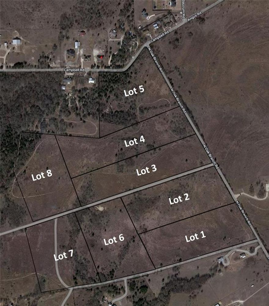 Possibilities are endless with this beautiful property in Ellis County! Outside the city limits where you can still hear the quiet and see the stars! LOT 4 is a beautiful place to build your dream home, with many trees for privacy and approximately 350 feet of road frontage on N Oak Branch Rd, close to the intersection of Campbell and N Oak Branch Rd.  Located in the Maypearl ISD. Close to the cities of Maypearl, Midlothian and Waxahachie, all of which provide a hometown feel as well as offering great shopping, restaurants and two major hospitals.  Dallas, Ft Worth and DFW Airport are all less than an hour's drive. Showings by appointment.
Deed restrictions include 2200 SF minimum and no manufactured or mobile homes. Seller is proposing a Wildlife Management Association for property owner to join. Seller will provide a survey.