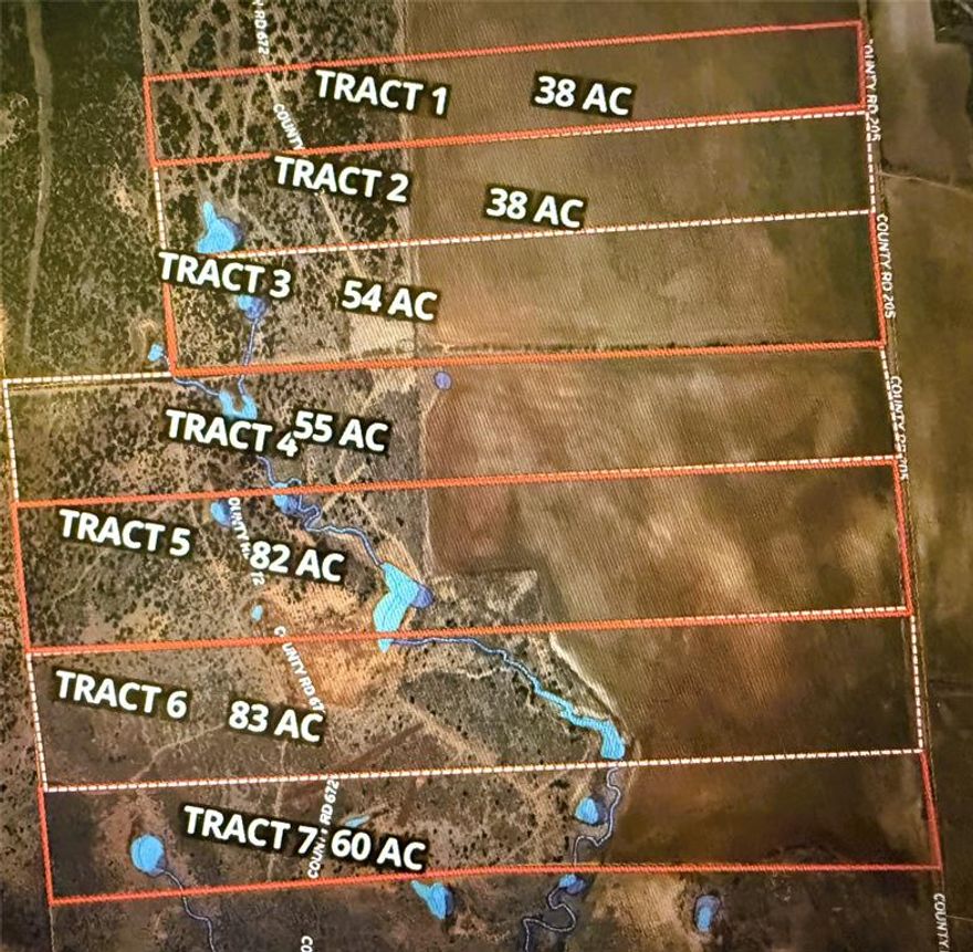 Tract 6, 83 Acres.

Escape to wide-open spaces on this remarkable 38± acreage nestled in the heart of Jim Ned ISD. Featuring a rare mix of rolling pastureland and fertile cultivated fields, this property offers endless potential for ranching, farming, or simply enjoying the tranquility of country life.

From the elevated mesas, enjoy panoramic views that stretch across West Texas — the perfect backdrop for your dream home or weekend getaway. Wildlife is abundant, with deer, turkey, and dove frequenting the area, making it ideal for outdoor enthusiasts.

Bordered by large neighboring tracts, the property offers both privacy and room to grow. Sellers are open to subdividing into smaller tracts for those who desire the country lifestyle within easy commuting distance to Abilene and surrounding communities.

Tracts can be changed to add additional tracts and acreage