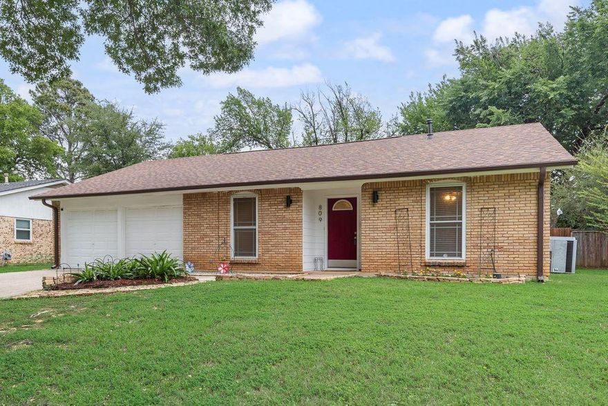 Charming and full of potential, this well-maintained Arlington home offers 3 bedrooms, and 2full bathrooms making a comfortable living space. Located in an established neighborhood, this property combines classic character with a functional layout perfect for first-time buyers, investors, or anyone looking to add their personal touch.
Inside you will find a practical floor plan designed for everyday living creating an inviting atmosphere, while the private lot provides plenty of outdoor space for entertaining, gardening, or future improvements.
809 Buffalo Dr is appreciated for its established neighborhoods, once referred to as The Camelot of Arlington by the Ft Worth Telegram, nearby parks, easy highway access, and proximity to both downtown Arlington and the Entertainment District.
To sum it up, everything one would need or want is walkable or nearby! 
IMPROVEMENTS INCLUDE- New Roof and gutters installed 2025, Exterior painting in 2025, shower in primary bathroom replaced with Jacuzzi Sig. series in 2025, LG gas stove installed in 2024, New hot water heater installed in 2023, AC replaced in 2008.