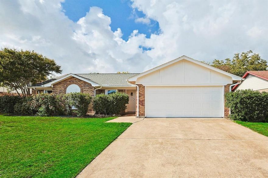 Wonderful UPDATED home for lease in the heart of DFW!  Centrally located! The home has been completely remodeled!  Enjoy new wood floors and a fantastic open layout!  Gorgeous quartz countertops in the kitchen with new white cabinets, stainless steel appliances, new hardware! Plenty of room to cook your favorite recipes and to entertain! New paint throughout!  Beautiful remodeled bathrooms! Huge master bedroom with full ensuite bath!  Large closets!  Two more spacious bedrooms with hardwood floors!  No carpet in the home!  2 car oversized garage.  Large backyard with patio.  Gorgeous trees for privacy!!  Steps away from Harris Ryals Park!  Close to shopping, restaurants, DFW Airport and major highways.